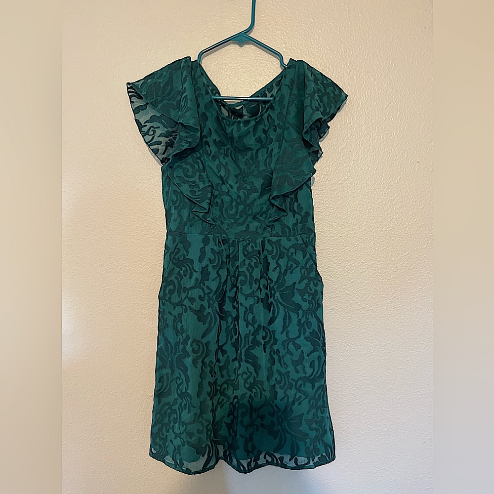Anthropologie Fluttered Scrollwork Dress by Moulinette Soeurs